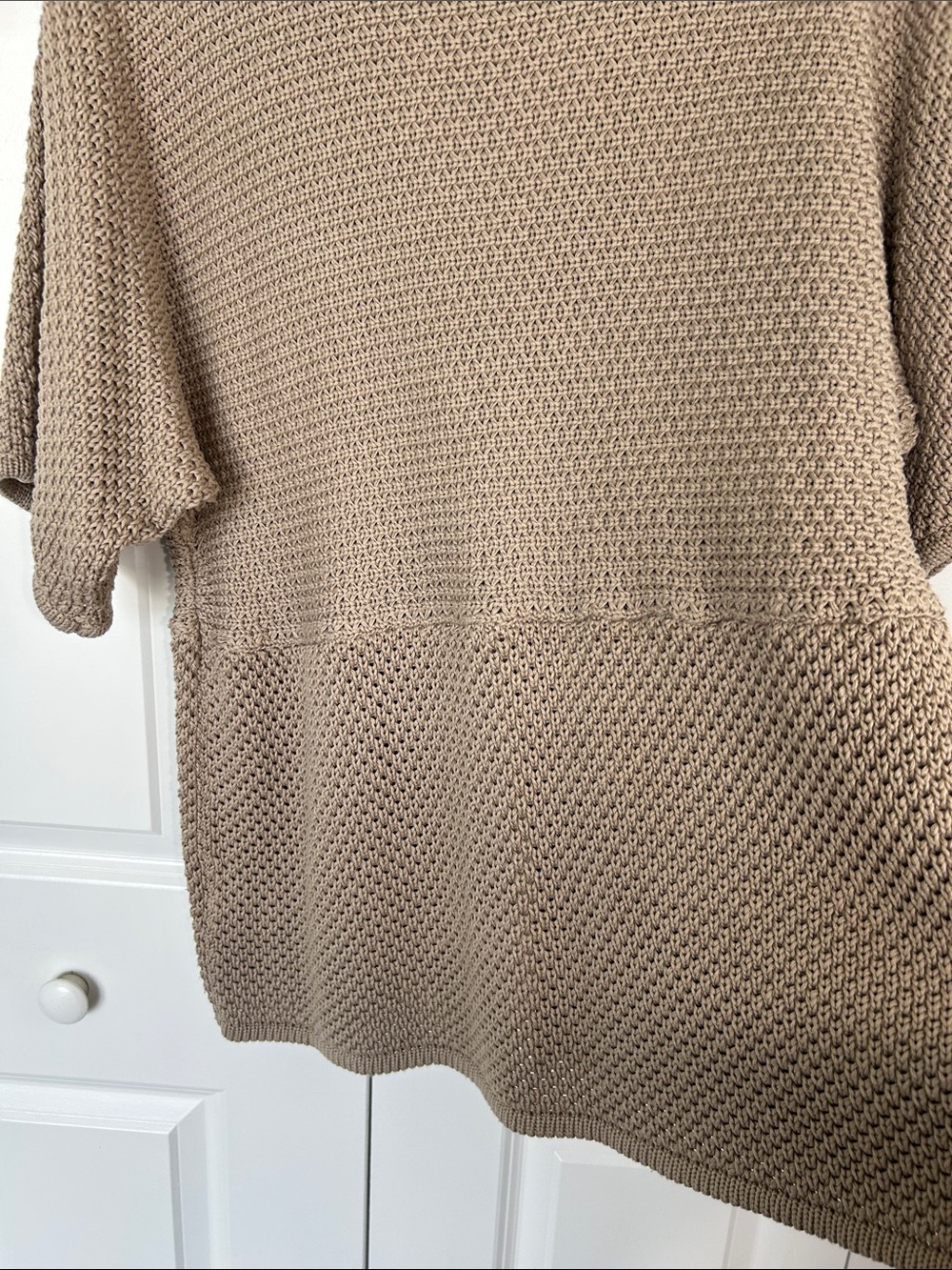Ruby Rd. Woman Cream Textured Knit Top with Branded Tag - Picture 6 of 7